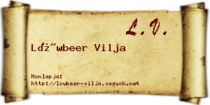 Löwbeer Vilja névjegykártya